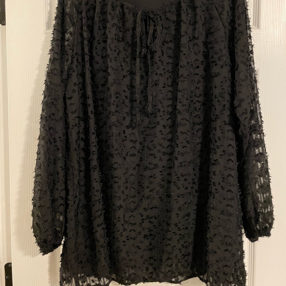 Black L Love 2X Blouse